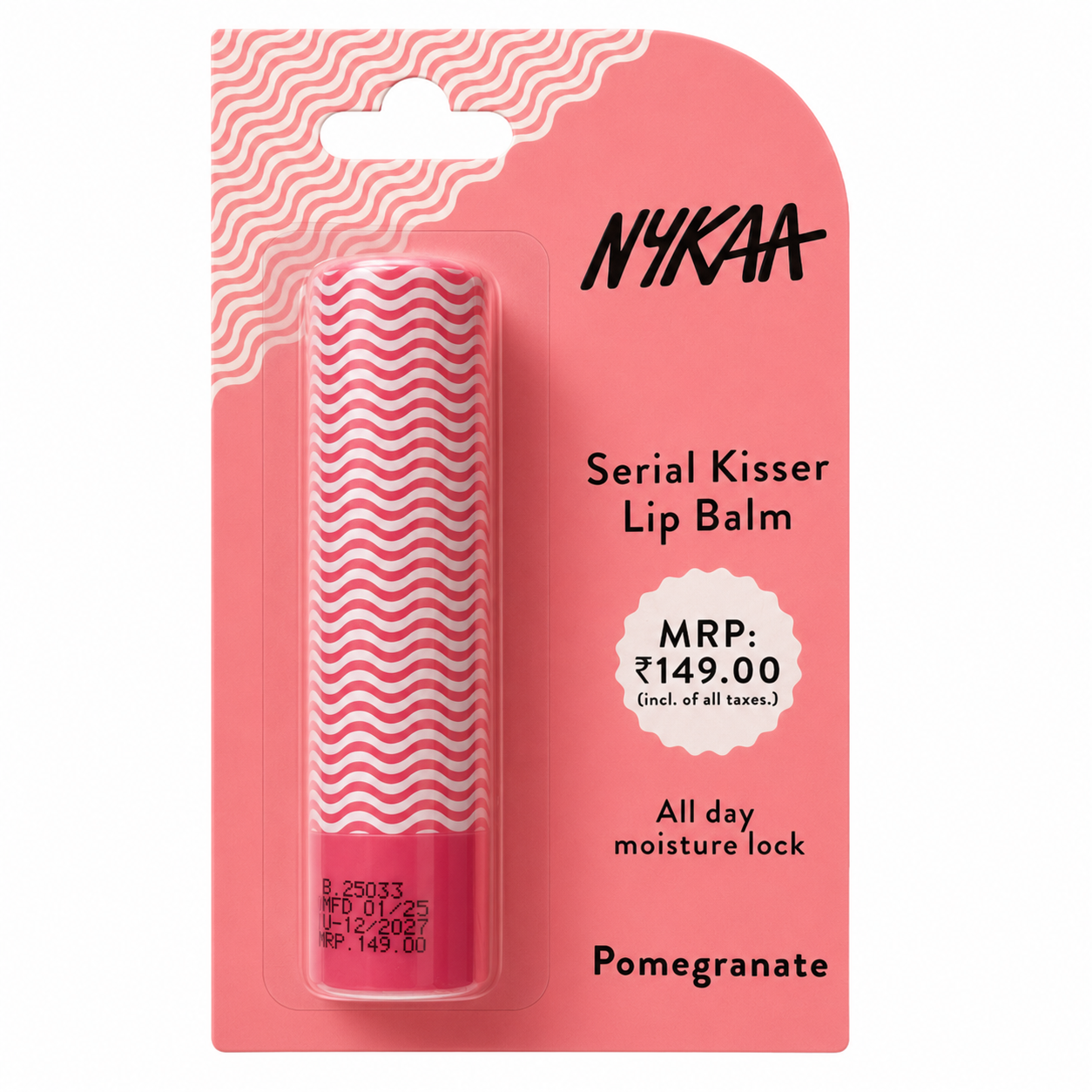 Nykaa Serial Kisser Lip Balm - Pomegranate, 4.5g