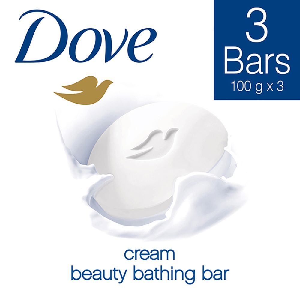 Dove Beauty Soap - Cream, 100g (Set of 3)