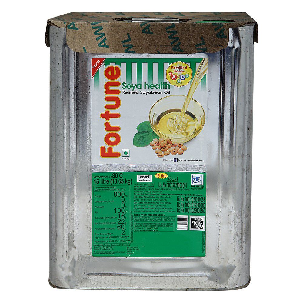 Fortune Refined Soyabean Oil Tin, 15L