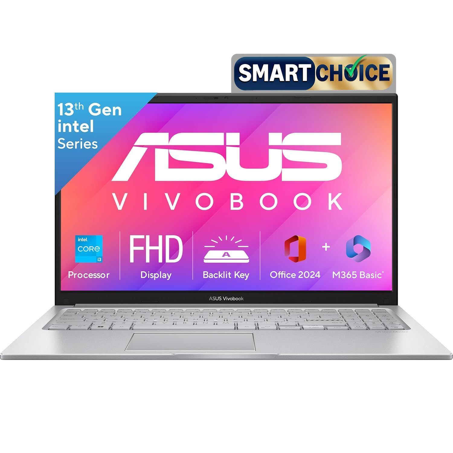 ASUS | Vivobook 15 | Laptop (15.6 inch, 1.7kg, Core i3, 12GB, 512GB, Cool Silver)