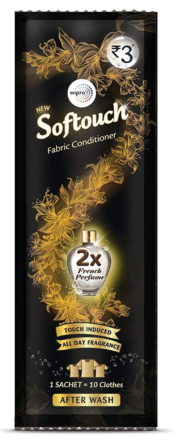 Softouch (Rs.3) After Wash Fabric Conditioner Black - 2X French Perfume, 18ml