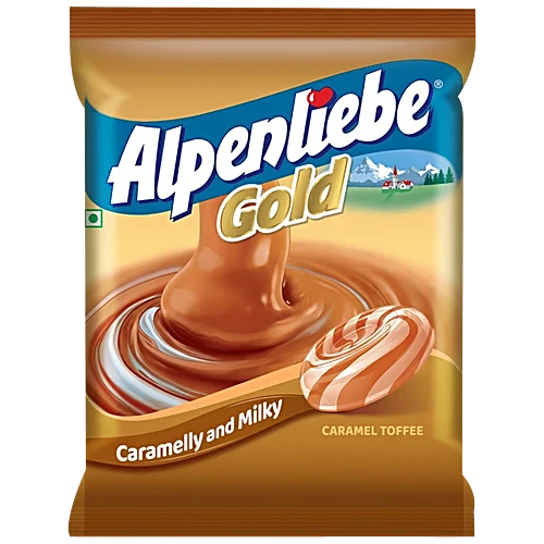 Alpenliebe Gold Caramel Toffee Pouch, 216g