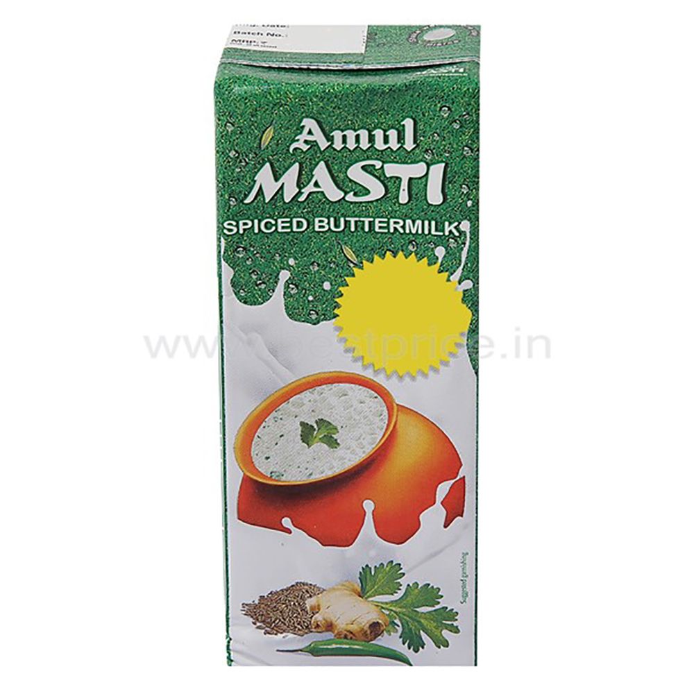 Amul Masti Buttermilk Tetra Pack - Spiced, 200ml