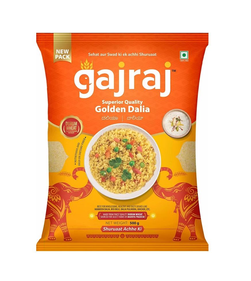 Gajraj Superior Quality Golden Dalia Pouch, 500g