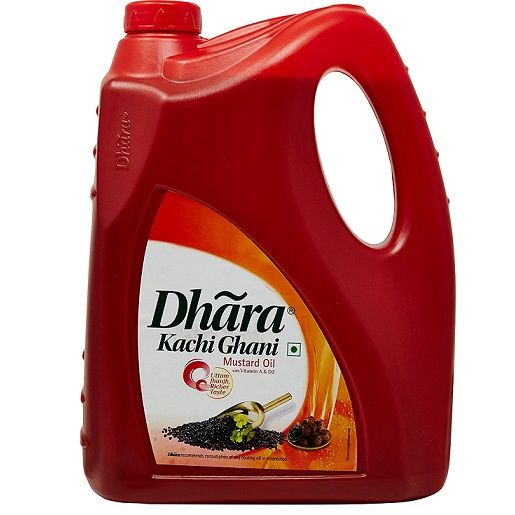Dhara Kachhi Ghani Mustard Oil Jar, 5L