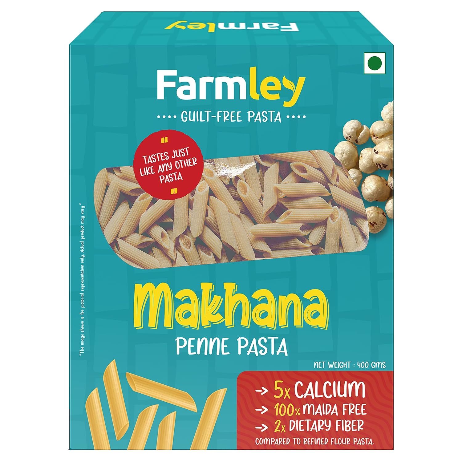 Farmley Makhana Pasta Carton - Penne, 400g