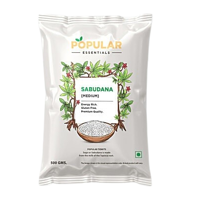 Popular Essentials Sabudana - Medium, 500g