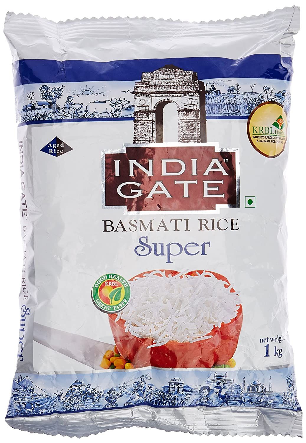 India Gate Basmati Rice - Super, 1kg