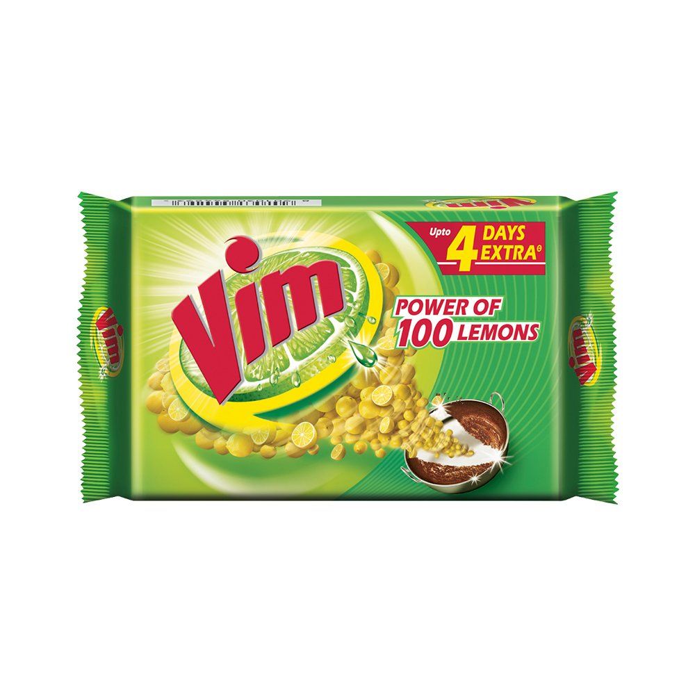 Vim Dishwash Bar, 105g (Set of 4)