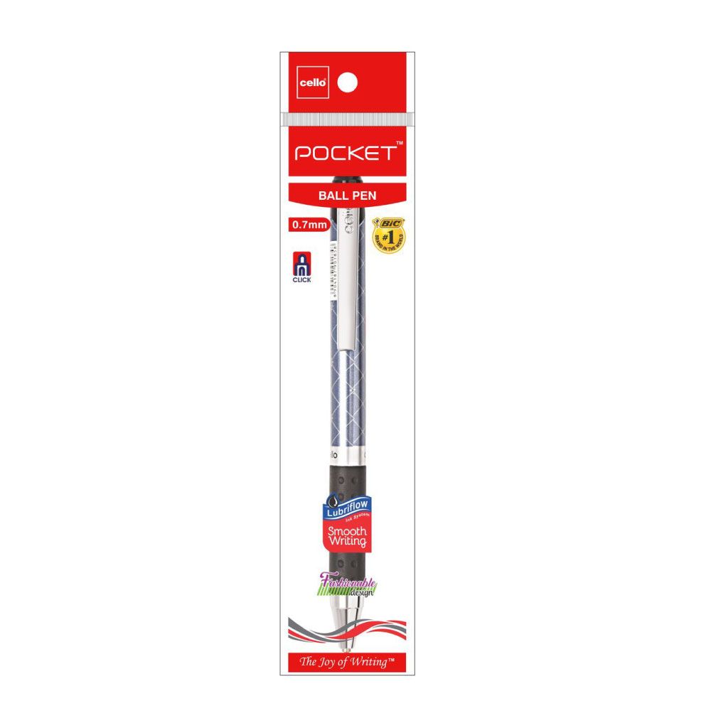Cello (Rs.10) Pocket Ball Pen - Blue (Set of 10)
