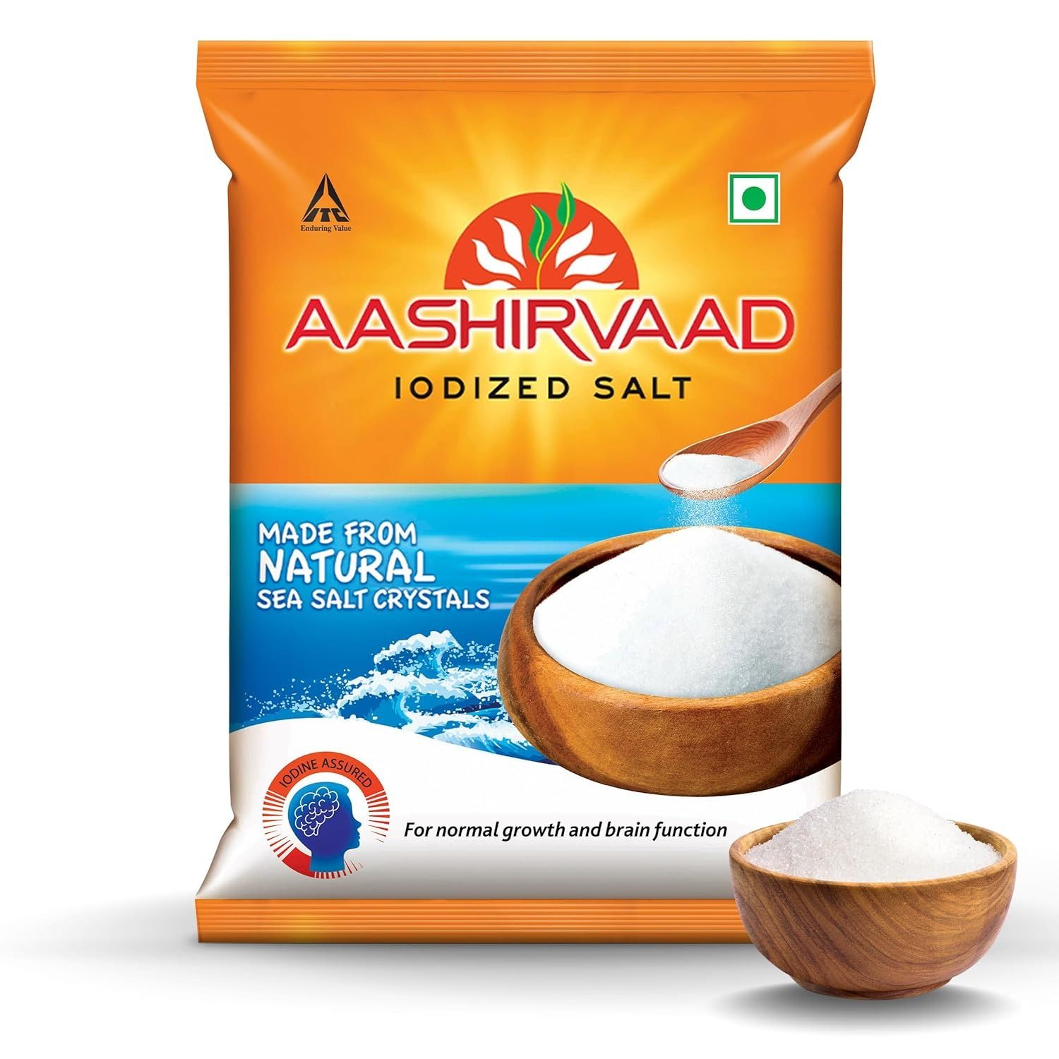 Aashirvaad Iodised Salt Pouch, 1kg