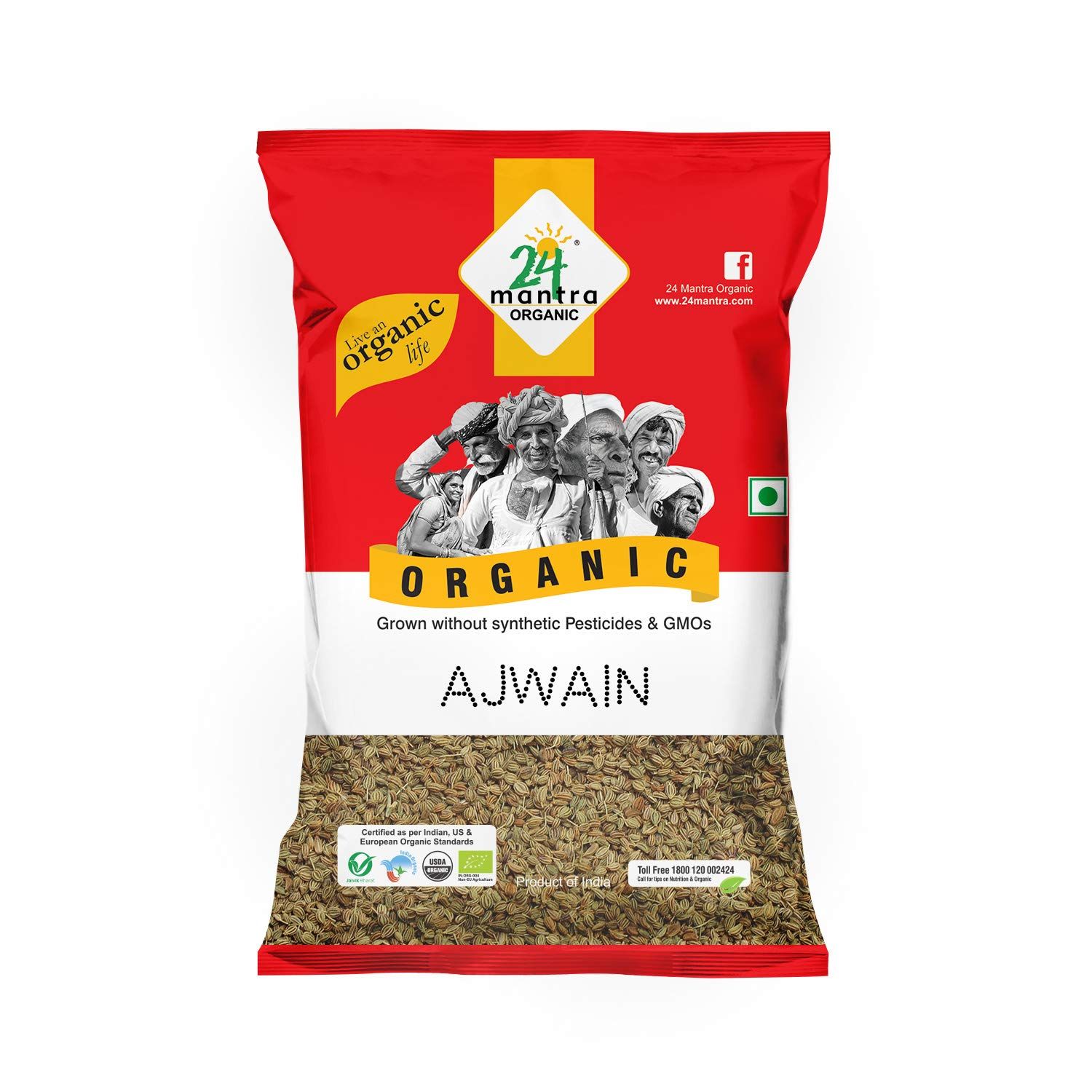 24 Mantra Organic Ajwain Pouch, 100g