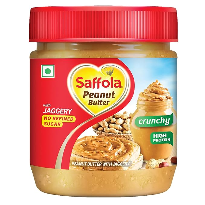 Saffola Peanut Butter With Jaggery - Crunchy, 350g