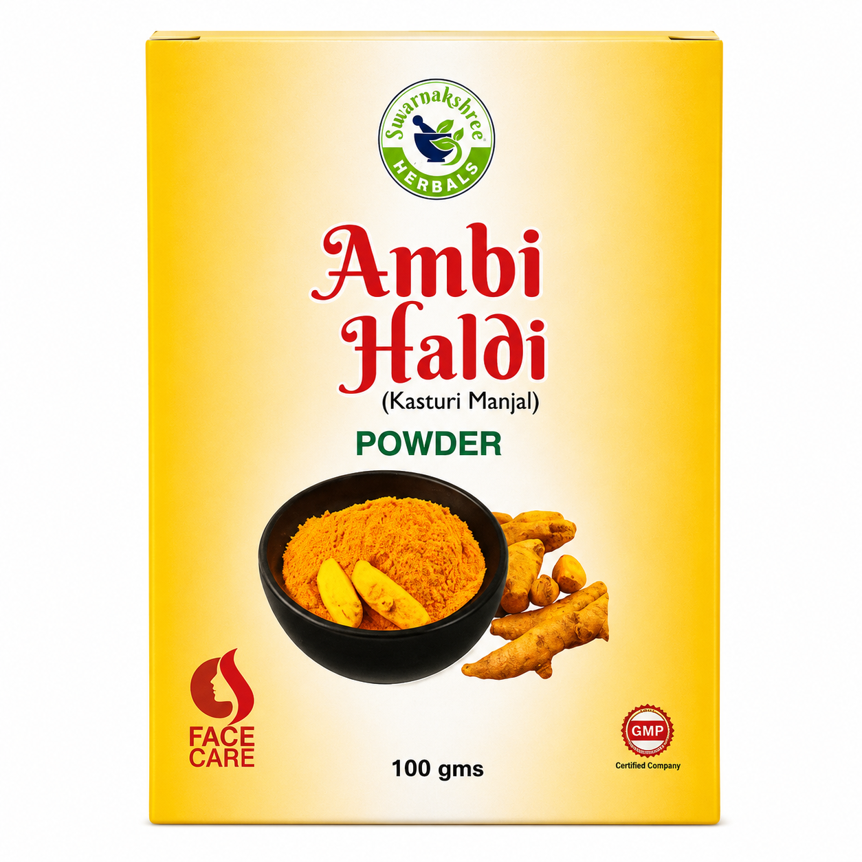 Swarnakshree Herbals Ambi Haldi Powder / Kasturi Manjal Carton, 100g