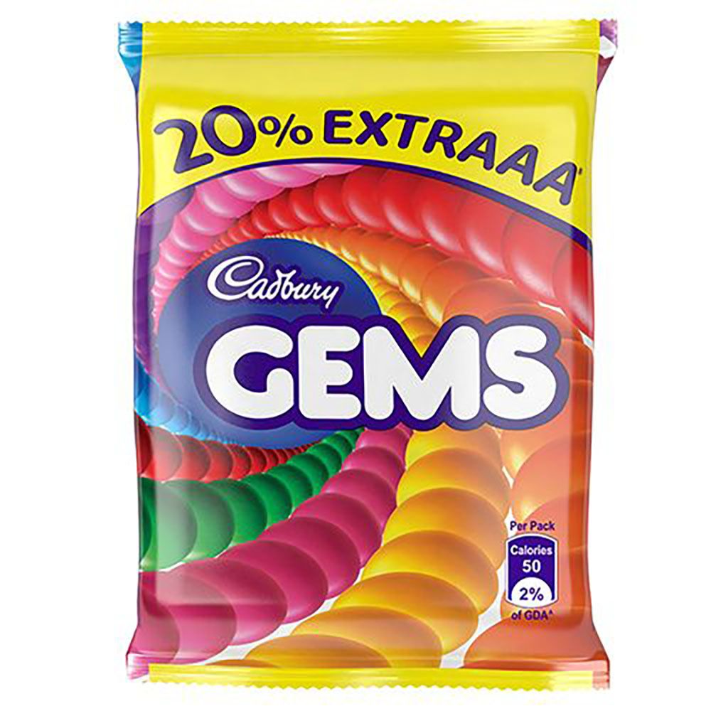 Cadbury Sugar Coated Gems - Chocolate, 8.9g