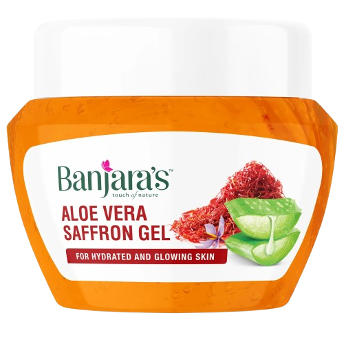 Banjara's Aloe Vera Gel - Saffron, 100g