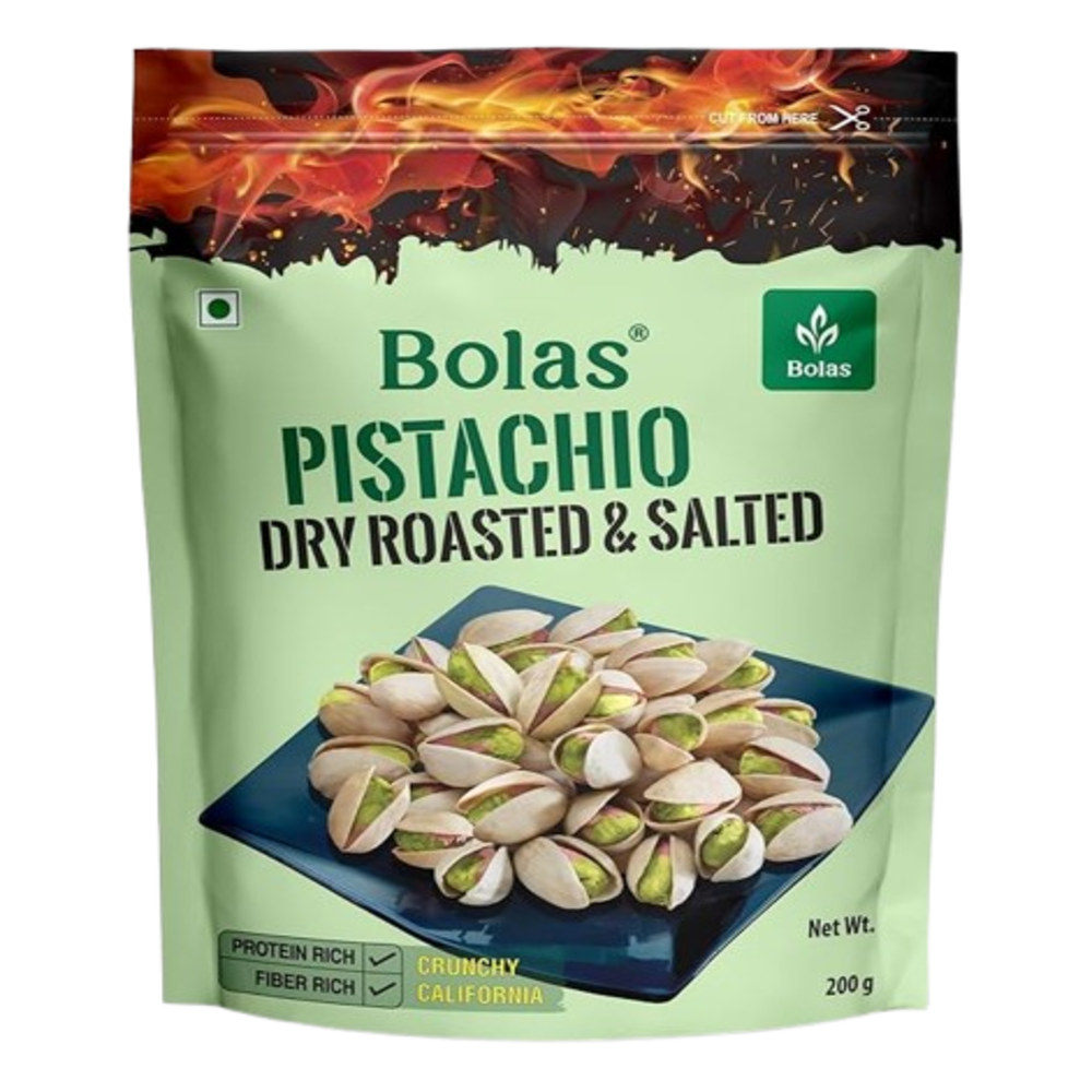 Bolas Dry Roasted & Salted Zipper Pouch - Pista, 200g