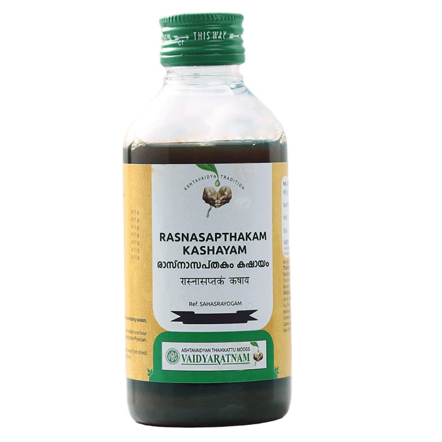 Vaidyaratnam Kashayam - Rasnasapthakam, 200ml