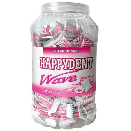 Happydent (Re.1) Chewing Gum Jar - Strawberry, 2.2g (Set of 205)