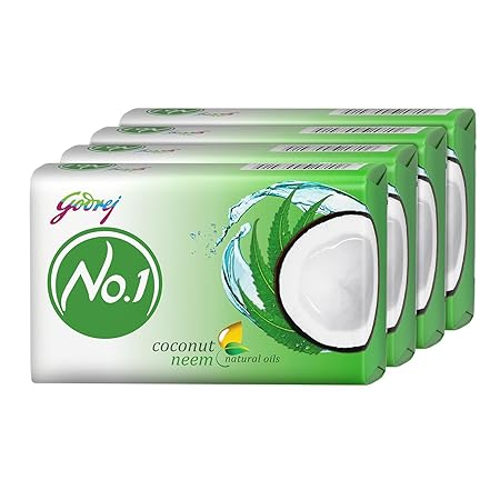Godrej No.1 Soap - Coconut & Neem, 68g (Set of 4)