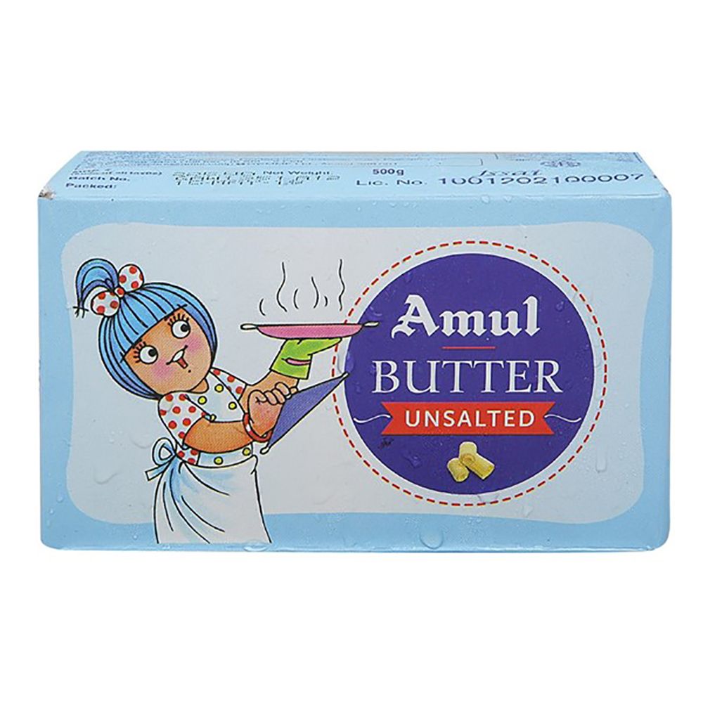 Amul White Butter - Unsalted, 500g