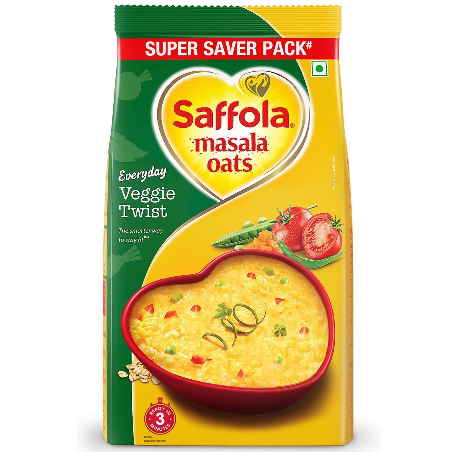 Saffola Masala Oats - Veggie Twist, 500g