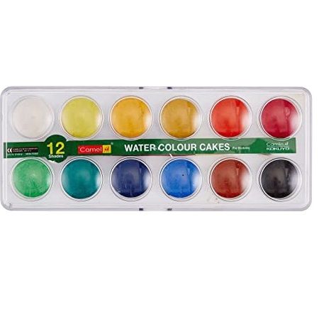 Camlin Water Colour Cakes, 12 Shades