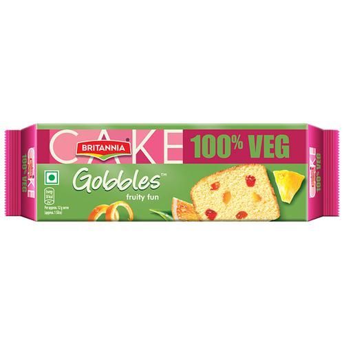 Britannia Gobbles Cake - Veg Fruit, 70g