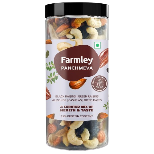 Farmley Premium Mixed Dry Fruits Jar - Panchmeva, 405g