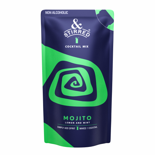 &Stirred Cocktail Mix Standy Pouch - Mojito Lemon & Mint, 125ml