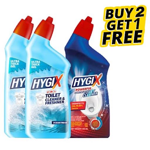 Hygix Toilet Cleaner - Ocean Fresh, 500ml (Buy 2 Get 1 Hygix Powerful, 500ml Free)