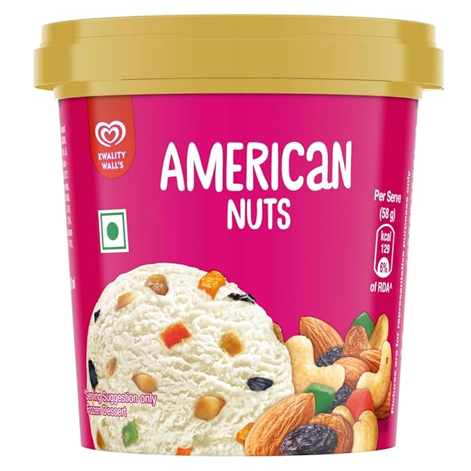 Kwality Wall's Ice Cream Cup - American Nuts, 100ml