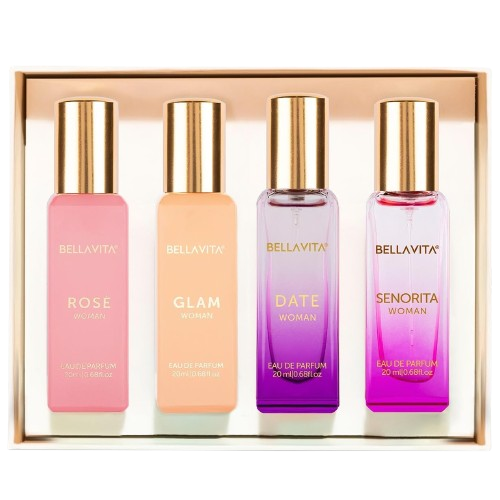 Bella Vita Woman Perfume Body Spray Gift Set, 20ml (Set of 4)