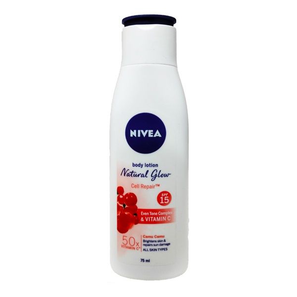 Nivea SPF 15 Cell Repair Body Lotion - Natural Glow, 75ml