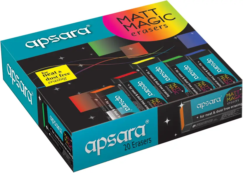 APSARA Matt Magic Non Toxic Eraser - Multicolor, 1pc