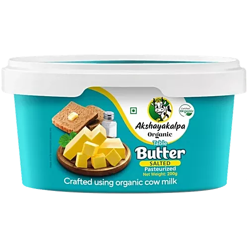 Akshayakalpa Organic Table Butter Cup - Salted, 200g