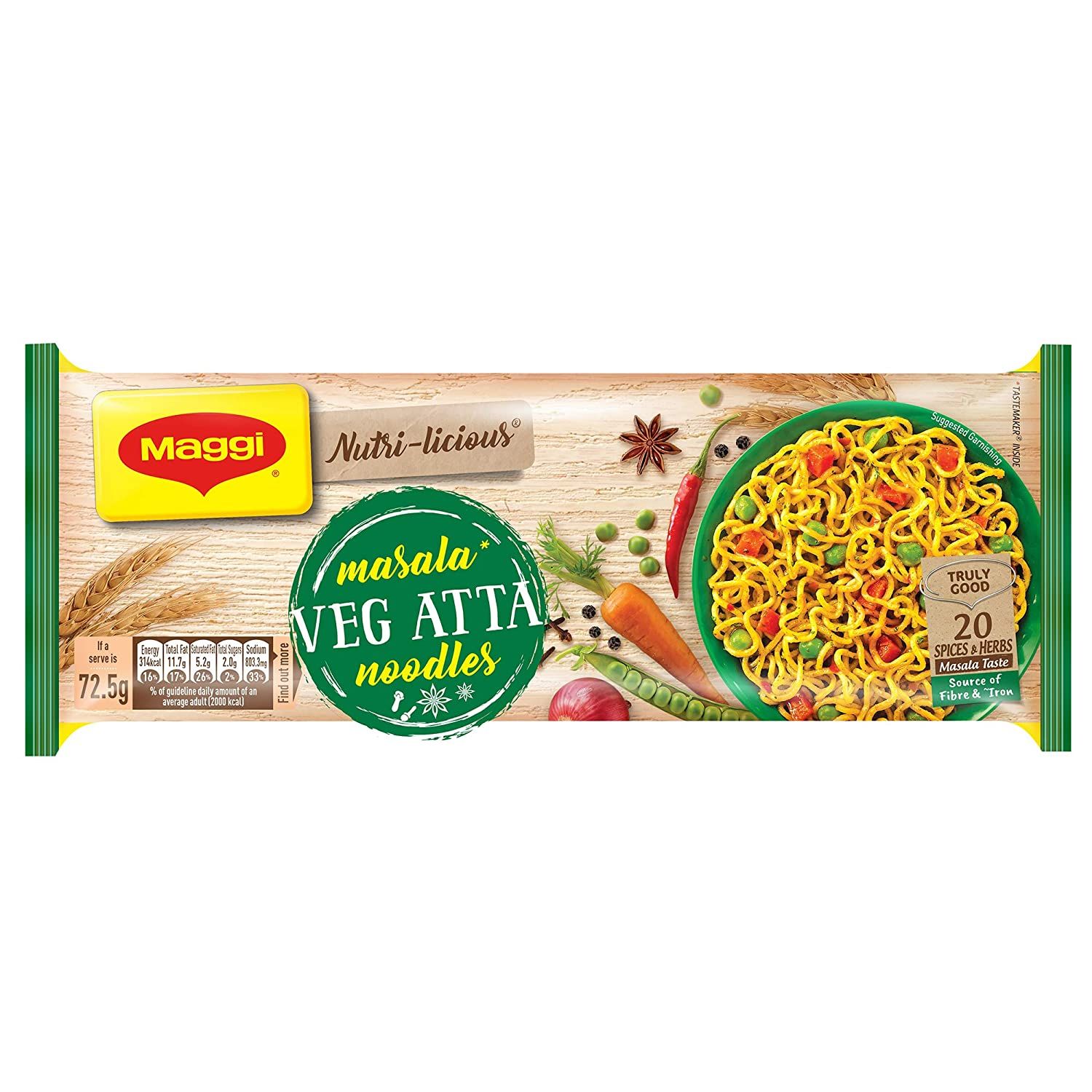 Maggi 2 Minute Noodles - Veg Atta Masala, 290g