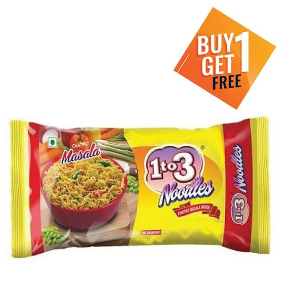 1to3 Instant Noodles Pouch - Chatpat Masala, 200g (Buy 1 Get 1 Free)
