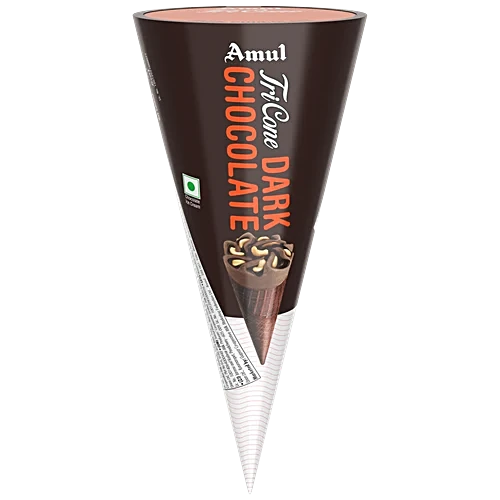 Amul Tricone Ice Cream - Dark Chocolate, 120ml
