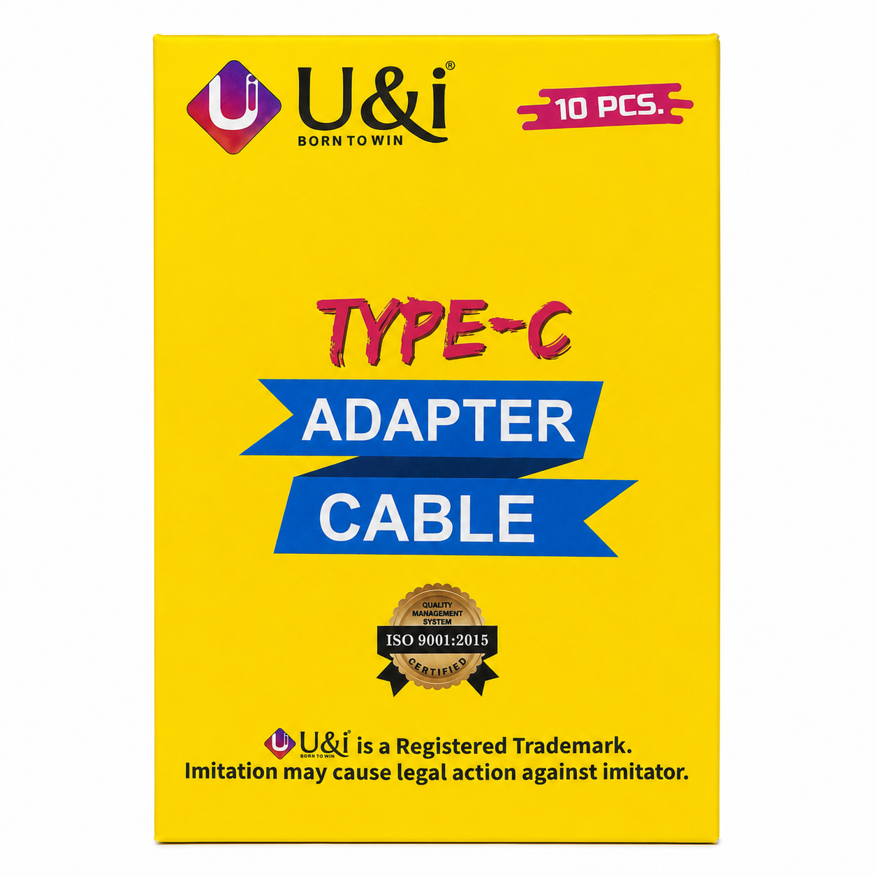 U&i | Ui-1036 | Type-C Adapter Cable OTG (Pack of 10, Black)