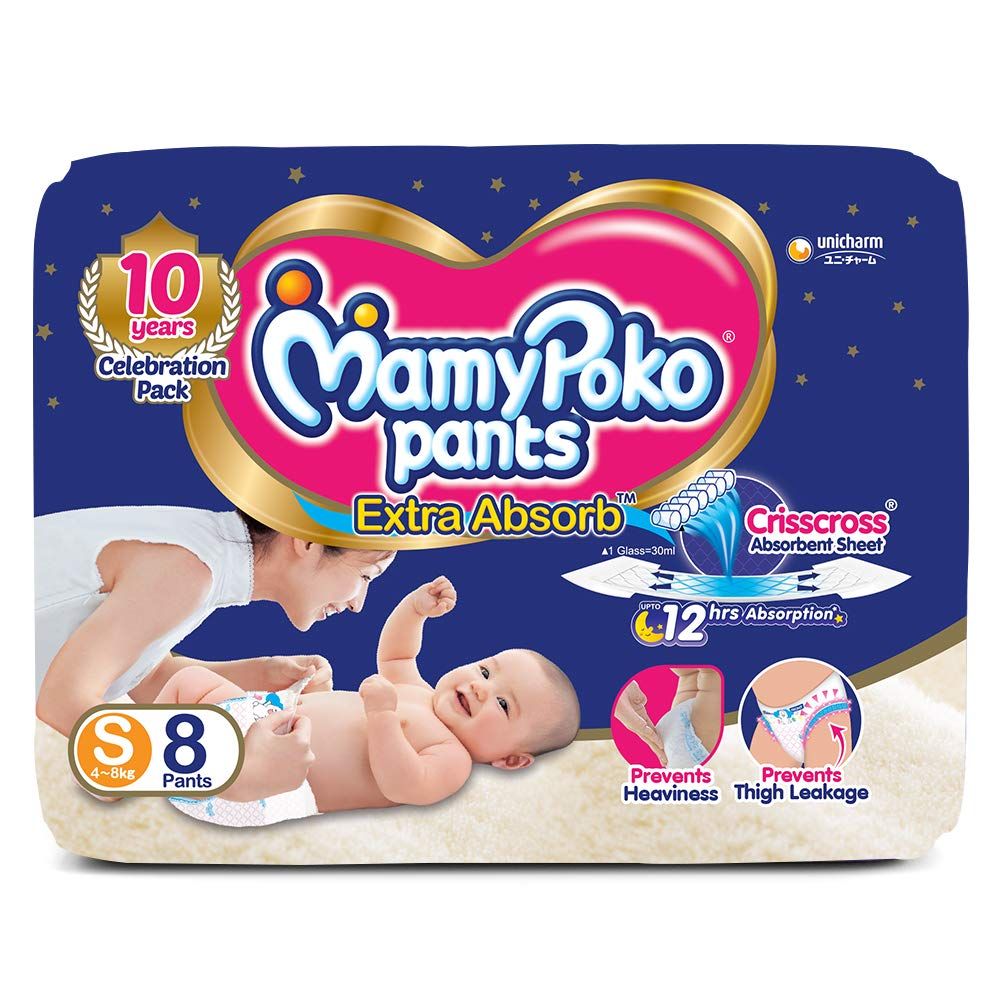 MamyPoko Pant Style Diaper - S, 8pcs