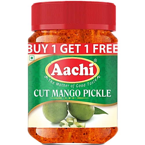 Aachi Pickle PET Bottle - Cut Mango, 200g (Buy 1 Get 1 Free)