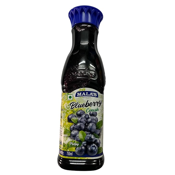 Mala's Fruit Juice Bottle - Blueberry Crush, 750ml