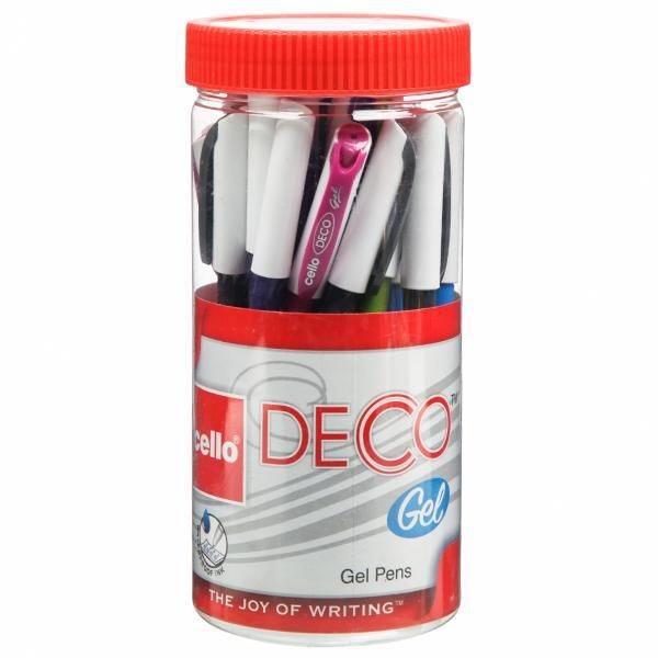 Cello (Rs.6) Deco Gel Pen Blue Jar (Set of 25)