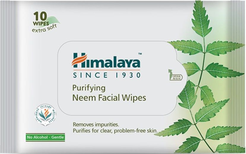 Himalaya Purifying Facial Wipes - Neem, 10 Pulls