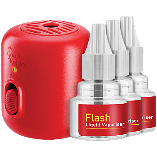 Good knight Gold Flash - Mosquito Repellent Liquid Combo Machine + 3 Refills, 45ml