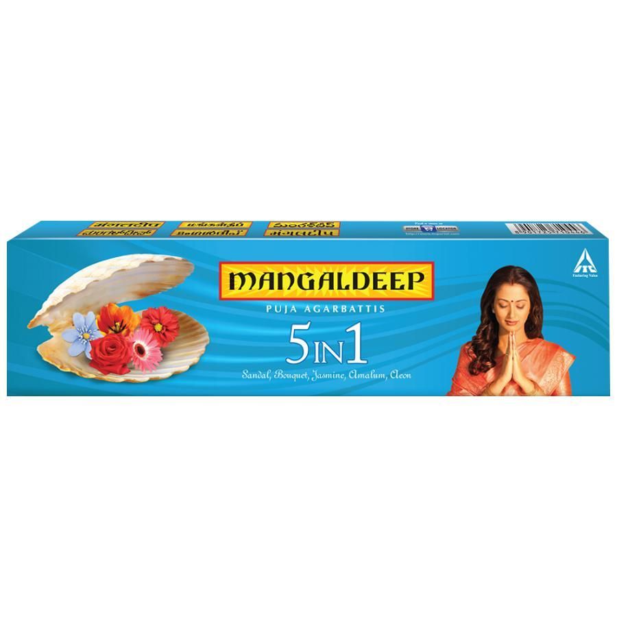 Mangaldeep 5 in 1 Agarbatti, 85 Sticks