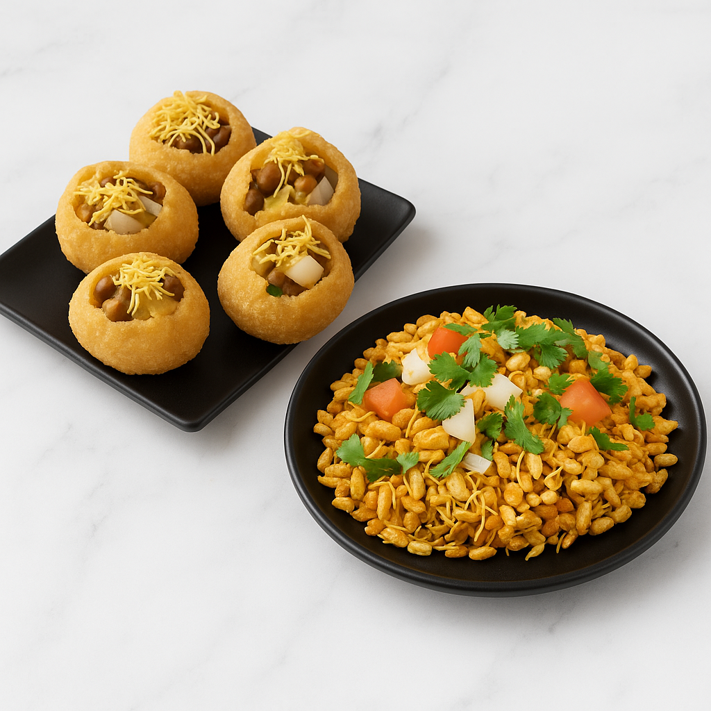 Pani Puri + Bhel Combo, 1 Plate