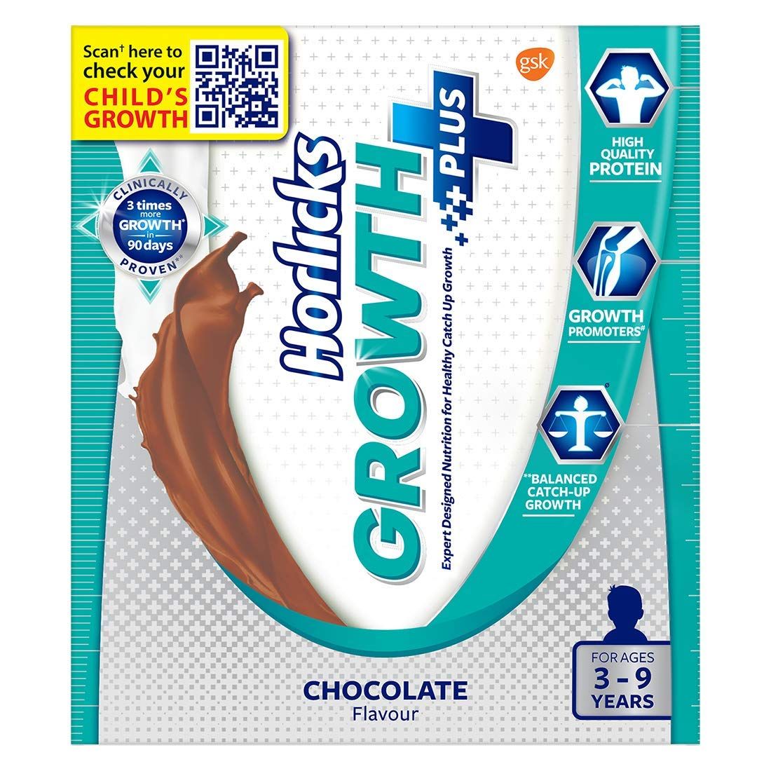 Horlicks Growth Plus Health Drink Refill Pack - Chocolate, 200g