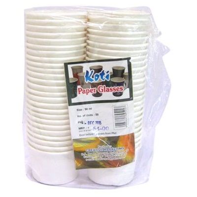 Koti Disposable Paper Cup Ice, 100ml (50pc)